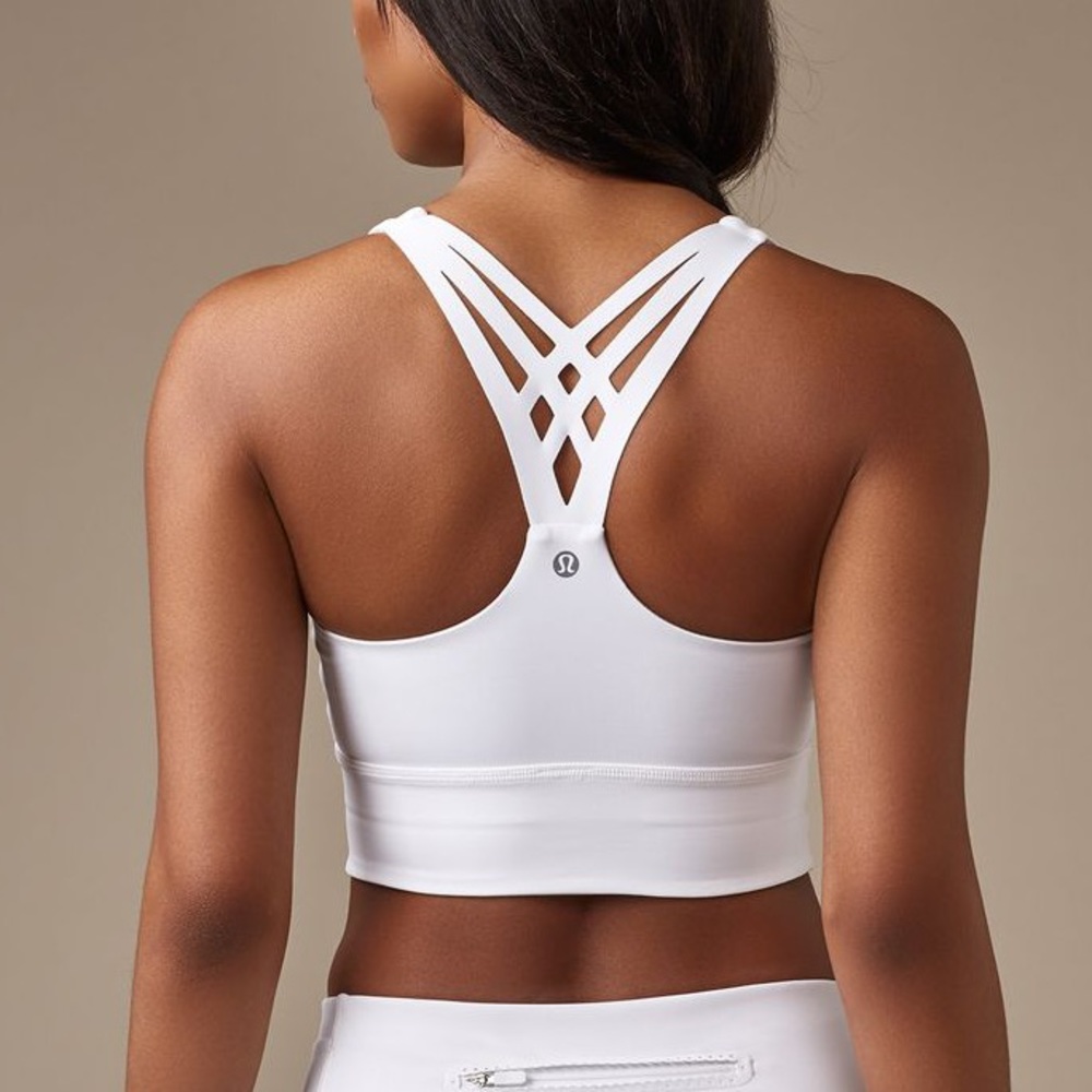 Lululemon Mind Over Miles White Athletic Sports Bra